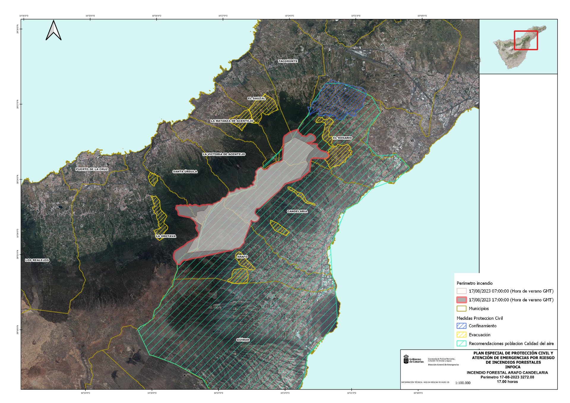 L’incendio ha già devastato 10.000 ettari di Tenerife