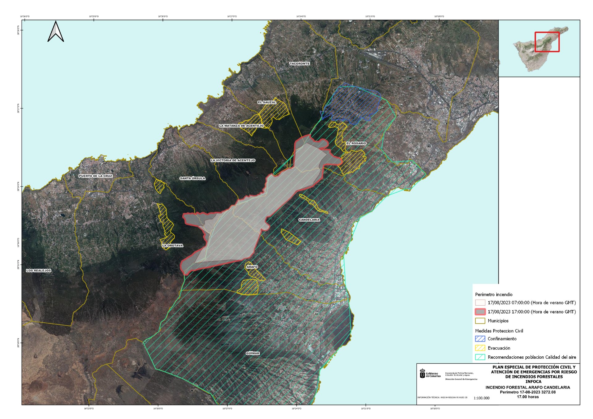 L’incendio ha già devastato 10.000 ettari di Tenerife